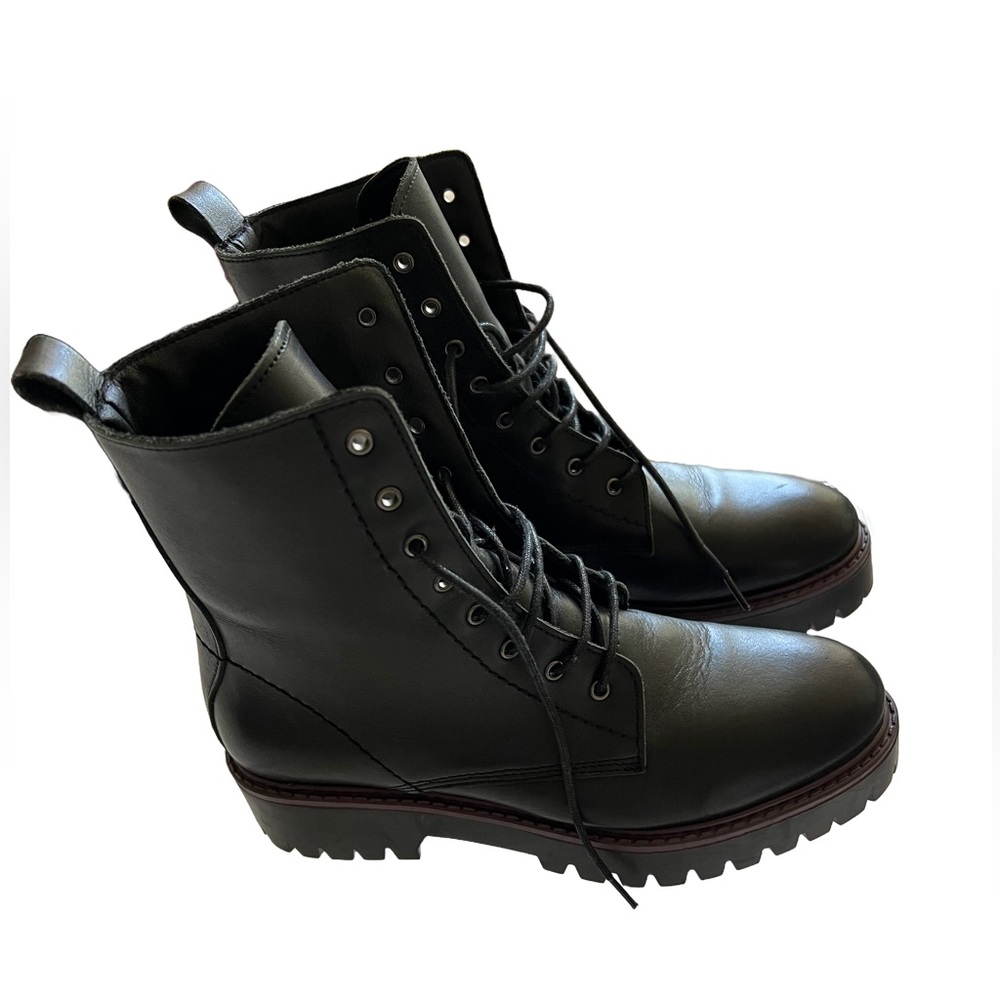 Enzo Tesoti Black Leather Women’s Boots Sz 37 EUC - Worn once